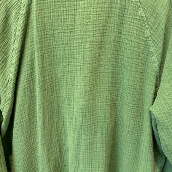 FREE PEOPLE We the Free Women’s Summer Daydream Button Down Green Shirt S NWT - Picture 3 of 12